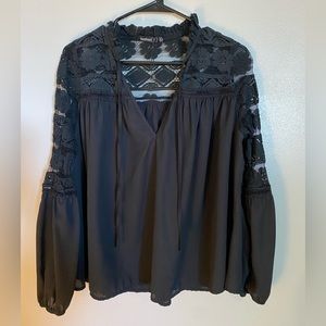 BooHoo Black Lace Top